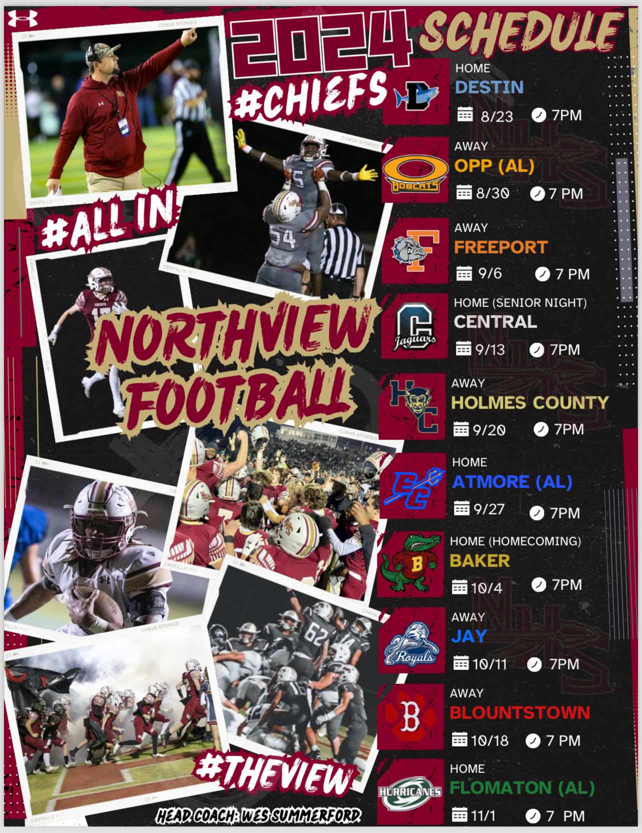 Football Varsity Schedule 